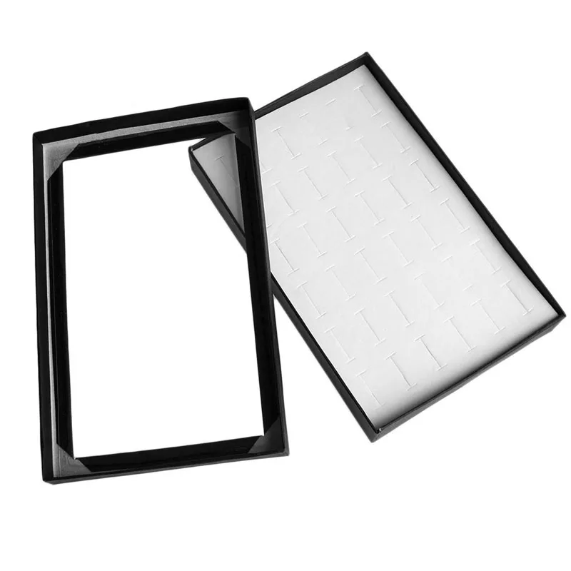 Wholesale Ring Tray Display Stackable Black White Jewelry Ring Display