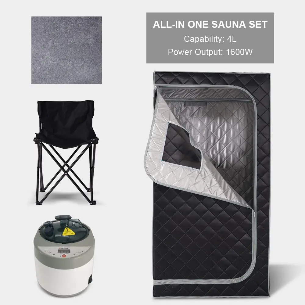 Full Body Home Steam Sauna Set,4l Steamer Large Foldable Steam Sauna