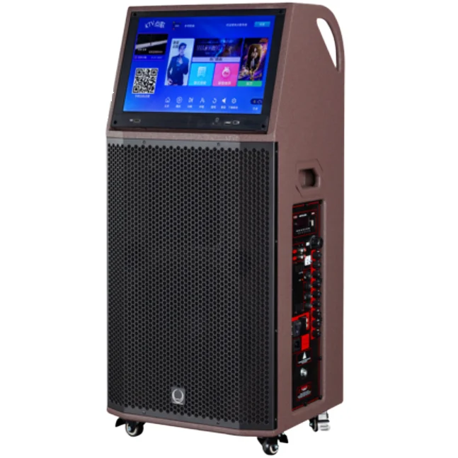 Enkele 12-duim Twee-weg Volomvattende Aktiewe Luidspreker, Draagbare Trekhandvatsel Luidspreker vir Buite- en Binnegebruik, 1200W Kragtige Uitset