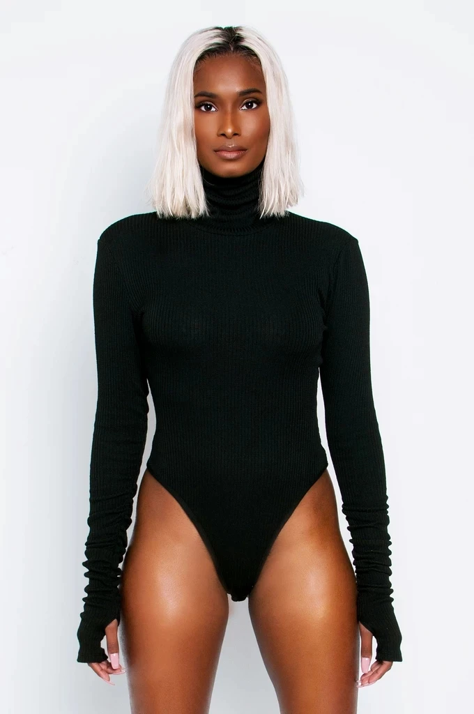 Turtleneck Long Sleeve Cotton Seamless 