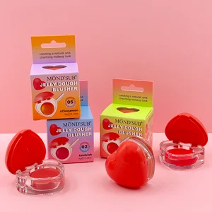 Custom Cheeks Lips 2-In-1 Tinted Heart Cream Blush Mini Pocket Long-Lasting Rare Beauty Blusher Makeup Jelly Dough Blush
