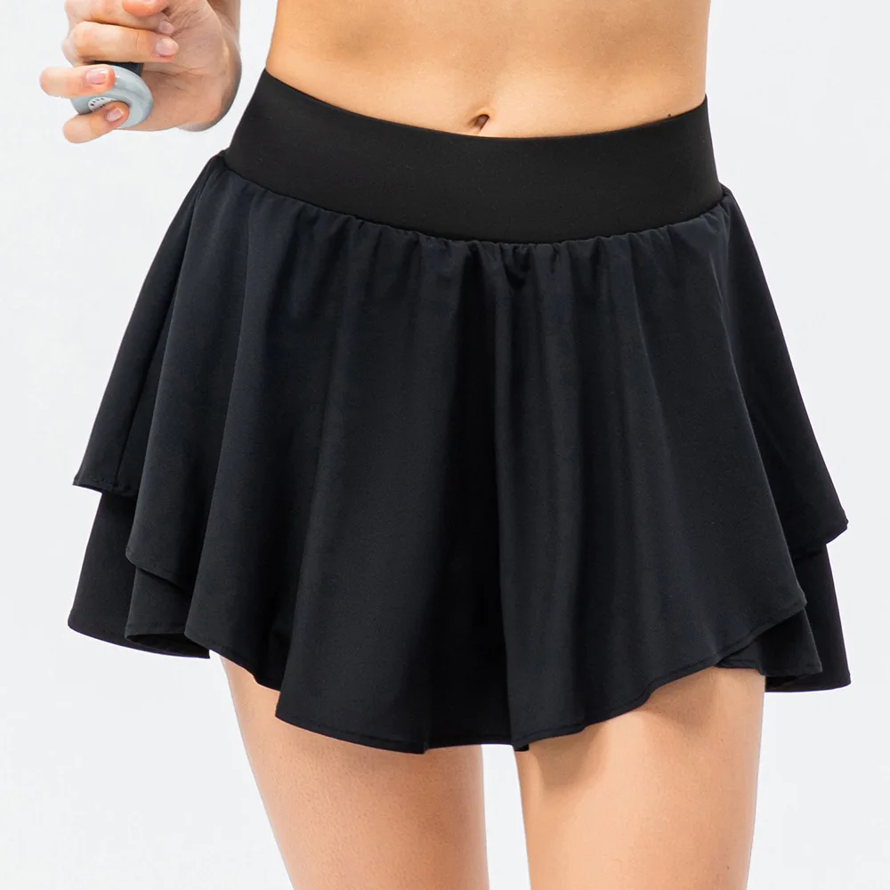 Women's High-Waisted Tennis Skirt with Built-in Shorts