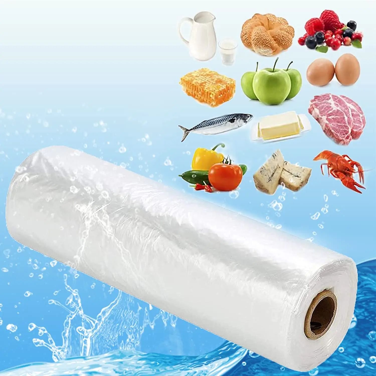 Plastic Bags Roll Food, Plastic Food Saver Bag