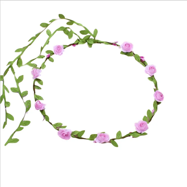 Лидер продаж, свадебный головной убор невесты в богемном стиле, цветочная гирлянда с цветами