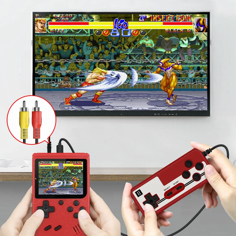 Встроенный 400 игр ретро портативный мини Портативный Видео игровой консоли 8-Bit 3,0 дюймов цветной ЖК-дисплей дети красочный игровой плеер подходит на ТВ