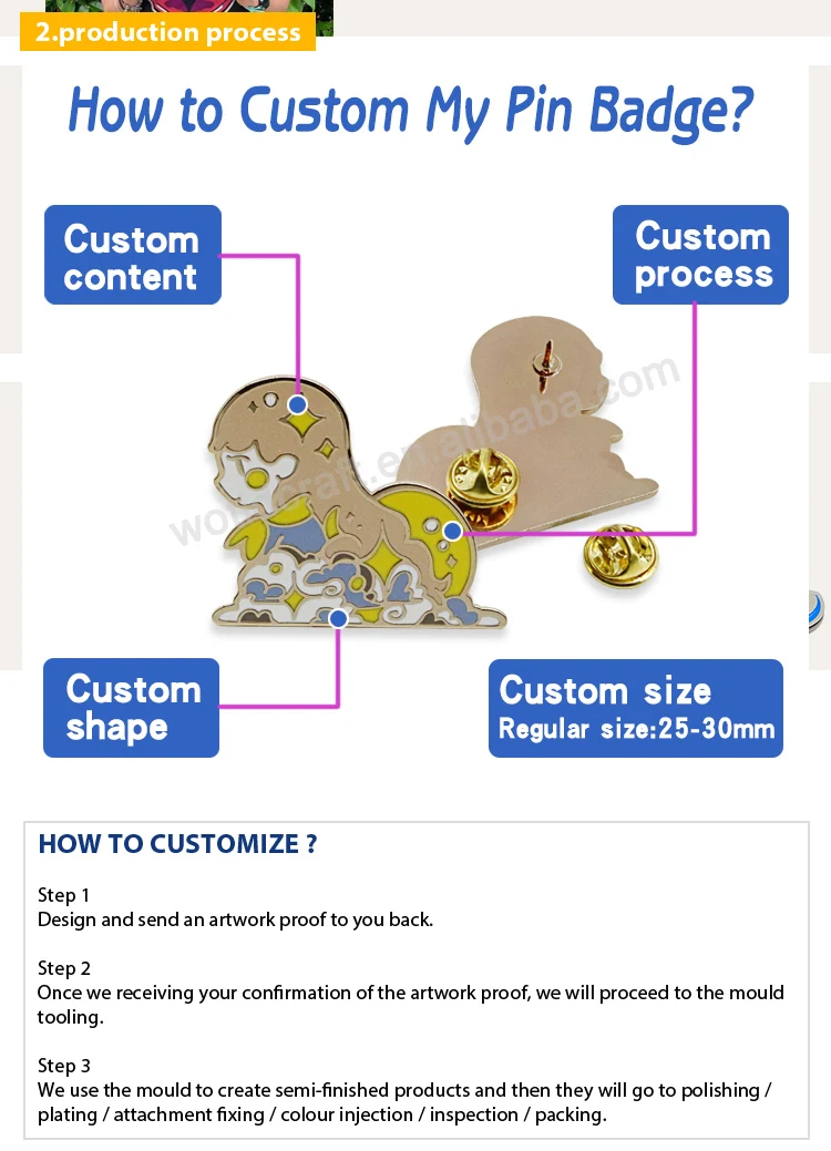 Manufacturer Custom Wholesale Metal Badge Plated Enamel Pins Logo Pin