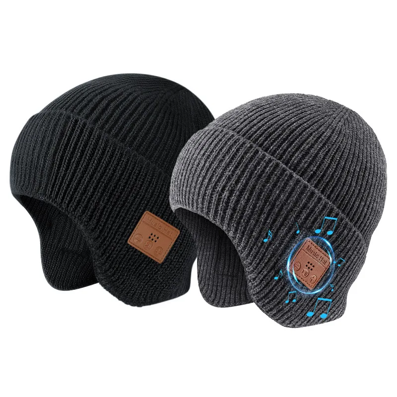BSBH Men Beanie Hat Headphones Built-In Stereo Speakers and Micrphones Gifts Winter Hats Beanie Headphones Bluetooth Beanie