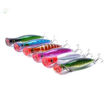 CHEERY Topwater Floating Popper Hard Fishing Lure Laser Finish Treble Hooks Saltwater Freshwater Bass Fishing Bait – Popper – view 3
