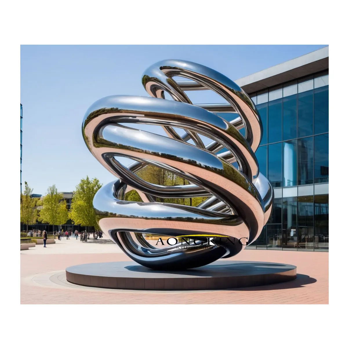 Large Outdoor Decor Abstract Art Flower Sculpture Stainless