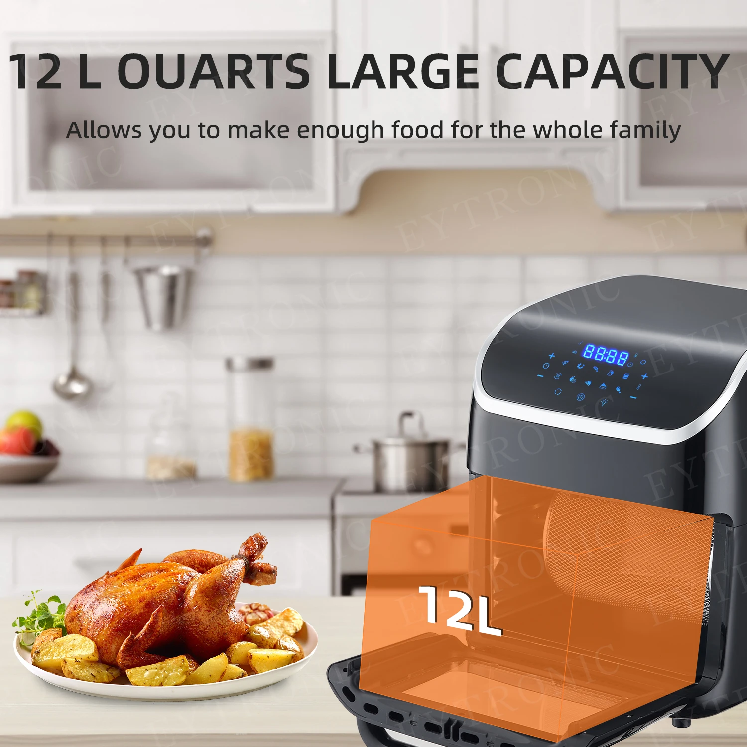 Healthy Multi Cooker Fryer 12l Big Capacity Digital Version Steam Air