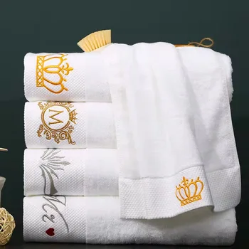 High quality wholesale 100% natural genuine cotton Luxury hotel bathroom towel face spa bath towel set