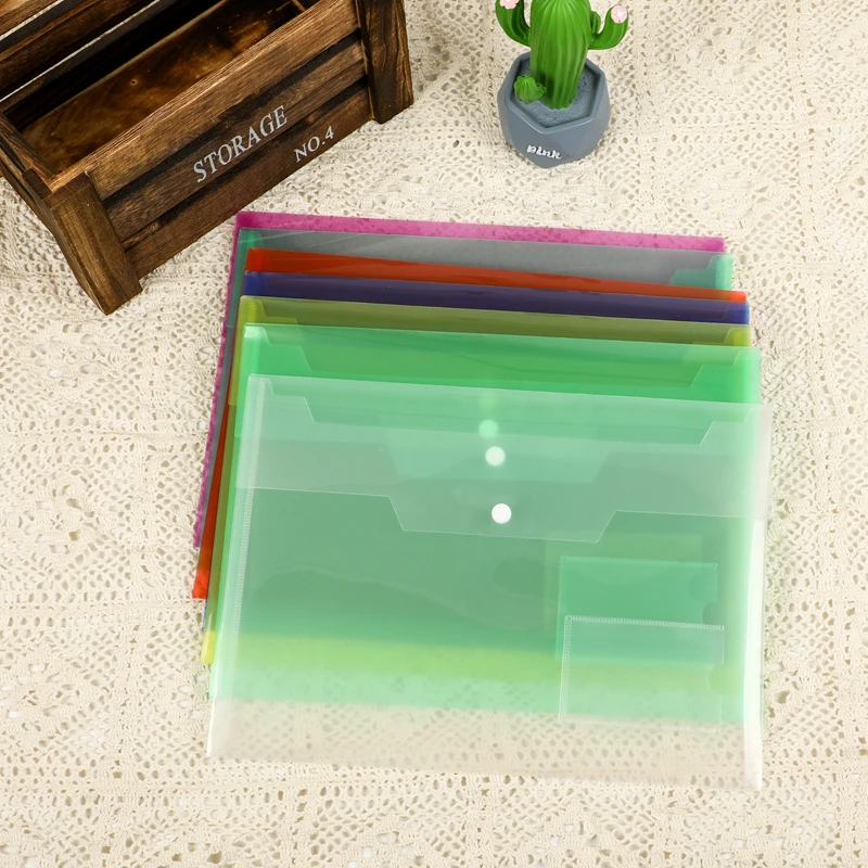 A4 Size Waterproof Clear Envelope File Folder Pp Plastic Document Bag ...