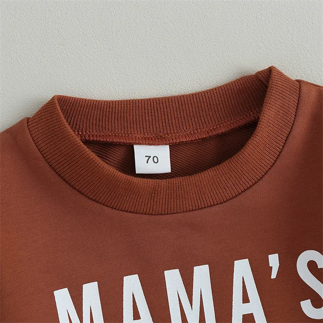 1Pcs Private Label RTS Spring Autumn Newborn Infant Toddler Boys Girls Clothes Cotton Letter Mamas Bae Pants Baby Clothing Set