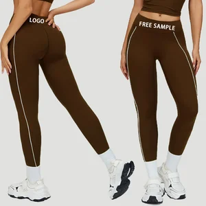 Custom logo Color Blocking Gym Wear Yoga Leggings Custom Design Color Butt Lifting Yoga Legging for Woman
