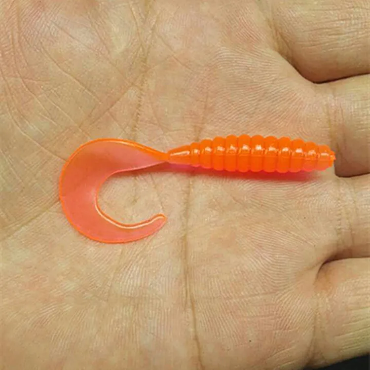 Какой цвет силиконовой приманки на окуня 10pcs Soft Worm Fishing Lure 5.5cm/1.3g Artificial Plastic Floating Crankbait - 