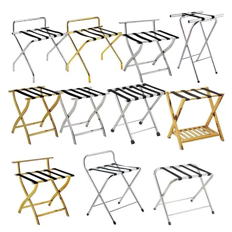 Hotel Wood Luggage Rack Stand Shelf Stable Durable Suitcases Racks