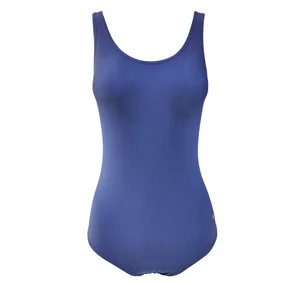 Wholesale Solid Sleeveless Beachwear Swimsuit for Ladies Sports Bathing Suit Bodysuit One Piece Women's Racing Swim Wear Gear