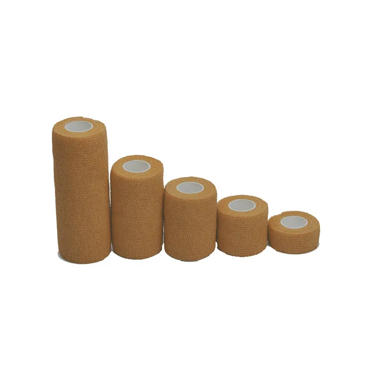 Highly Elastic Breathable Autohesion Colored Non Woven Fabric Custom Bandage Athletic Finger