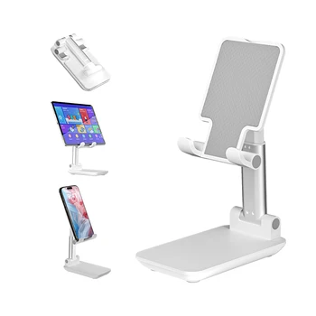 DIKA Aluminium Foldable Telescopic Desk Mobile Phone Holder Stand Universal Adjustable Desktop Smart Phone Tablet PC Bracket