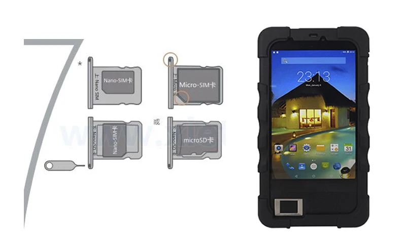Android 5,1 на основе защита от следов от пальцев и NFC карта 3G мобильный планшетный ПК (HF-FP07)
