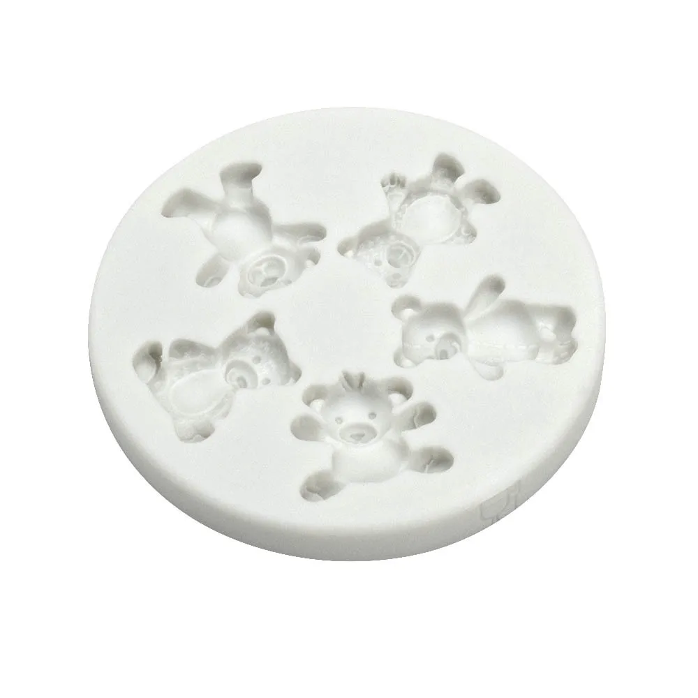 Early Riser Bear Silicone Fondant Mold Cake Decoration Baking Supplies Chocolate Mold Dessert Tools details