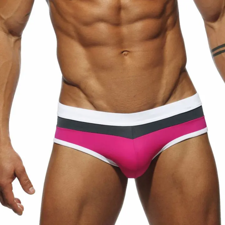 Mens Sexy Bikini Swimwear Sublimation Print Unlined Swimwear Man