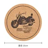 Sous-verre en liège - moto (diamètre 10, épaisseur 0,5 cm)
