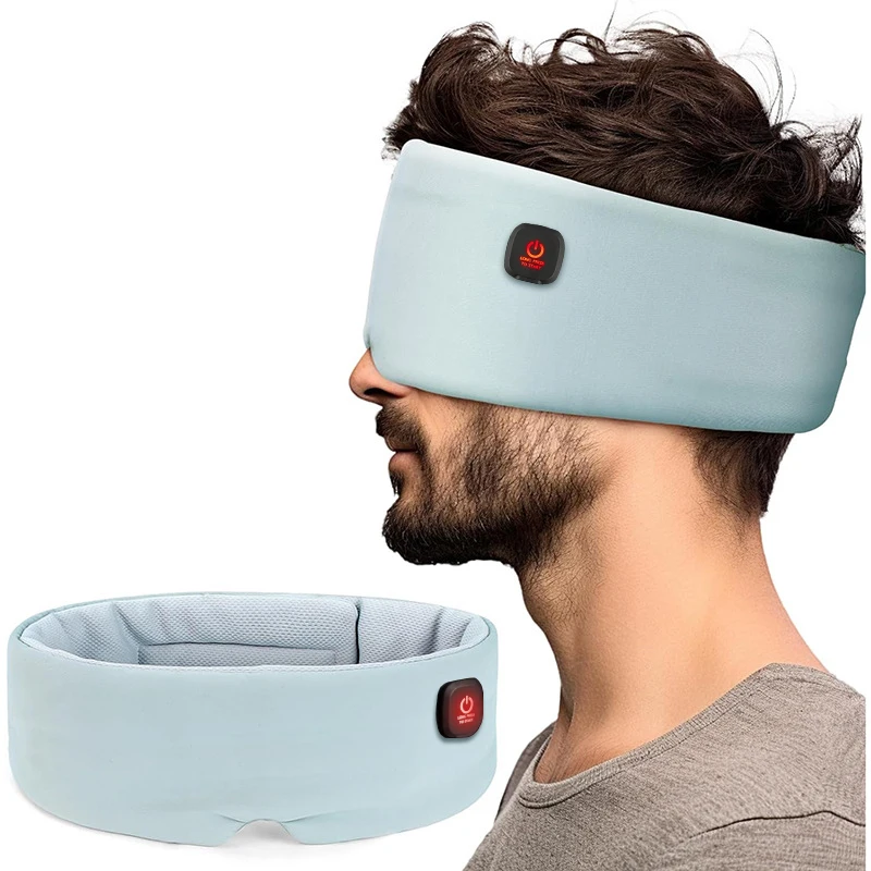 Cordless Heated Eye Mask,Moist Heat Eye Mask for Dry Eyes,Rechargeable Heated Eye Mask for Migraine, Tension Headache Relief