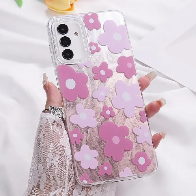 Laudtec Cute Floral Color Design Pattern Case for Samsung Galaxy A14 Protective Shockproof Slim Style Phone Case