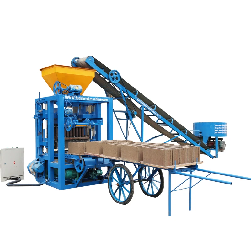 Qt4-24 Block Making Machine Semi Automatic Hollow Hallow Concrete Cement Interlock Brick Make Machinery manufacture