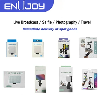 Enujoy Outdoor Mobile Phone Holder for Video Photography Vlog Livestream with Ring Light Makeup Plastic Tripod for Smartphone detail image