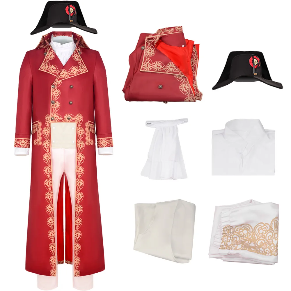 18Th 19th Medieval Century Palace Retro Emperor Adult Napoleon Cosplay Costume Full Suit MDEC-024