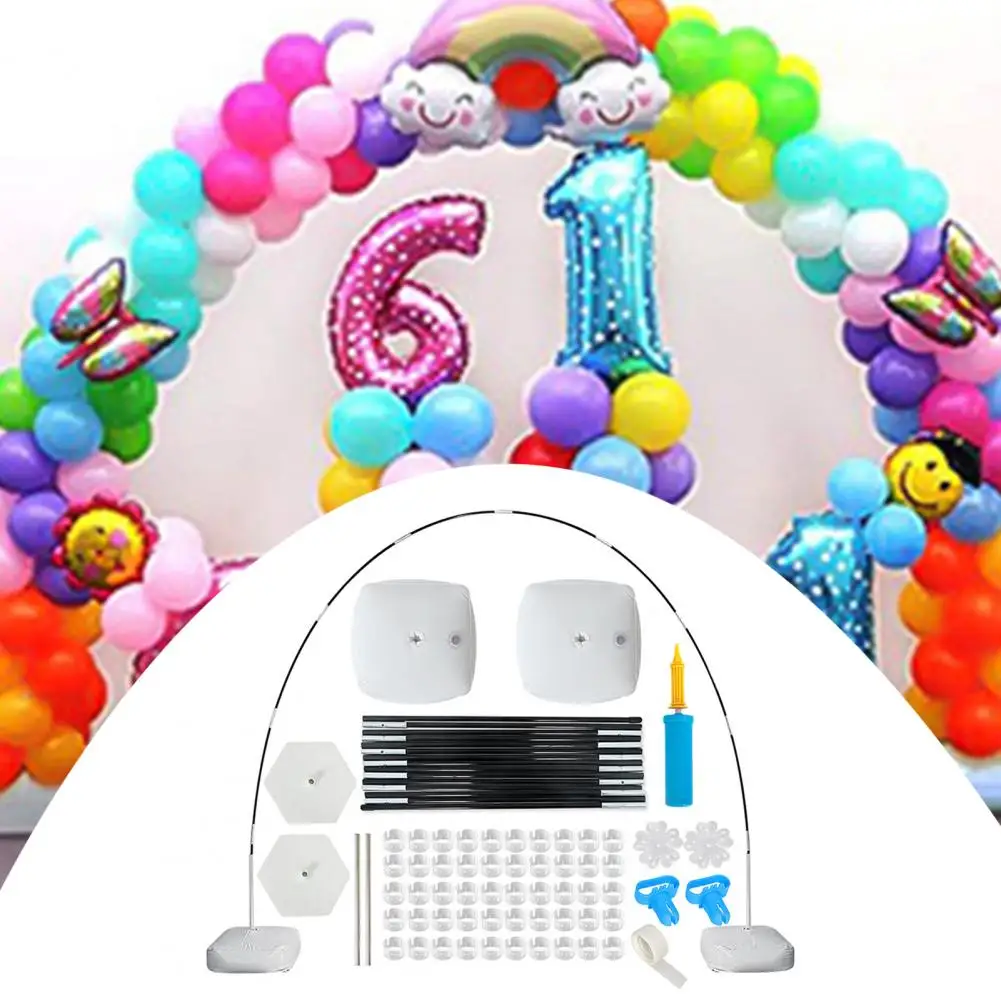 Arch Shape 1 Set Decorative Arch Shape Balloon Stand Set Garland Balloon Stand Water Fillable Base for Birthday