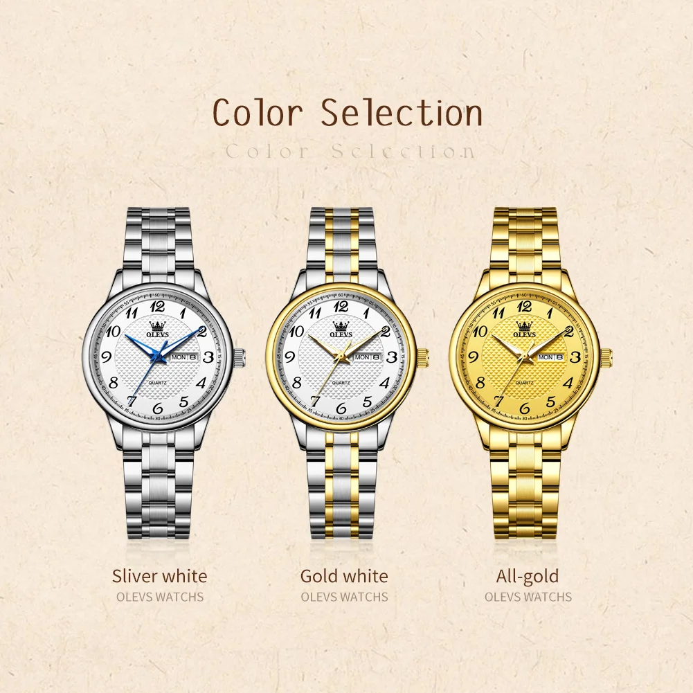 OLEVS 5667 Luxury Stainless Steel Quartz Watch
