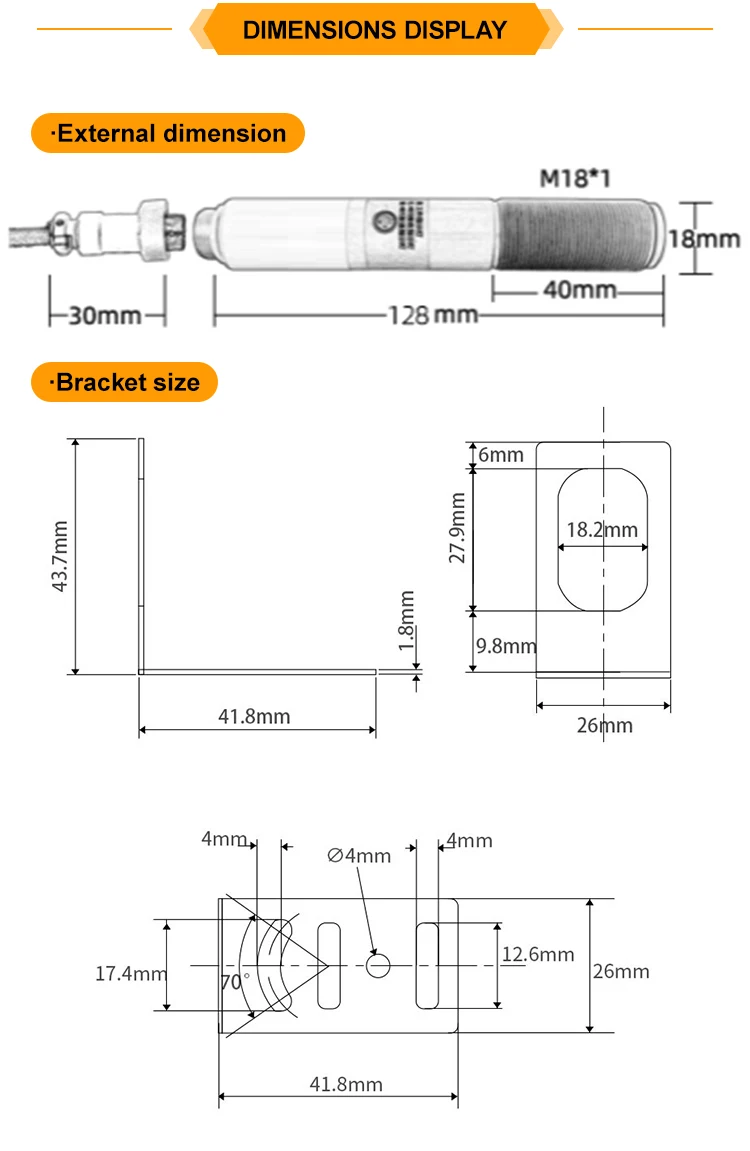 KASINTON JSD-C170ARJ 700~1700℃ RS485 4-20mA Digital Infrared Temperature Sensor supplier