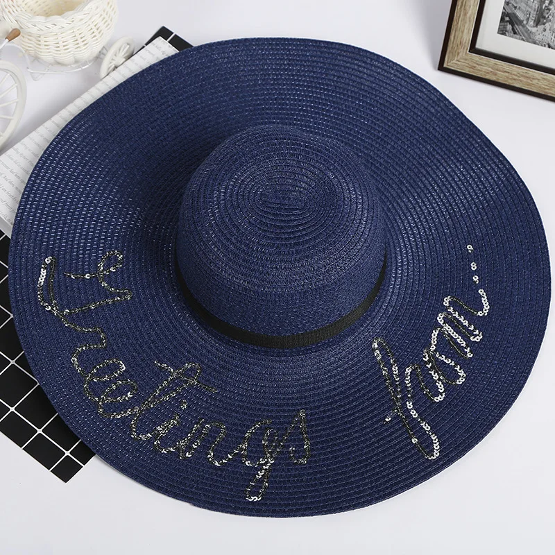 Women's Wide-Brimmed Beach Summer Outdoor Soft Sun Foldable Straw Hat_voghion.com