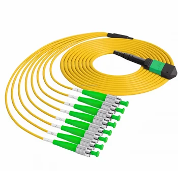 Customized 40/100G Data Finished Module Connection Patch Cord Telecom Grade MPO-FC Fiber Optic 8-Core Communication Cables