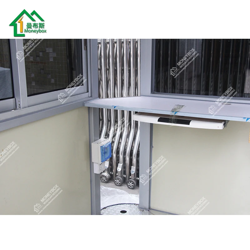 Customized Modular Prefab Eps Sandwich Panel Security Booth Outdoor Mobile Shopping Mall Entrance Sales Kiosk