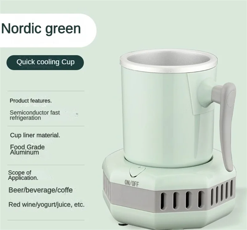 Car Personal Portable Cold Drink Car Outdoor Office Fast Refrigeration Cup Ice Machine Beer Beverage Cooling Cup