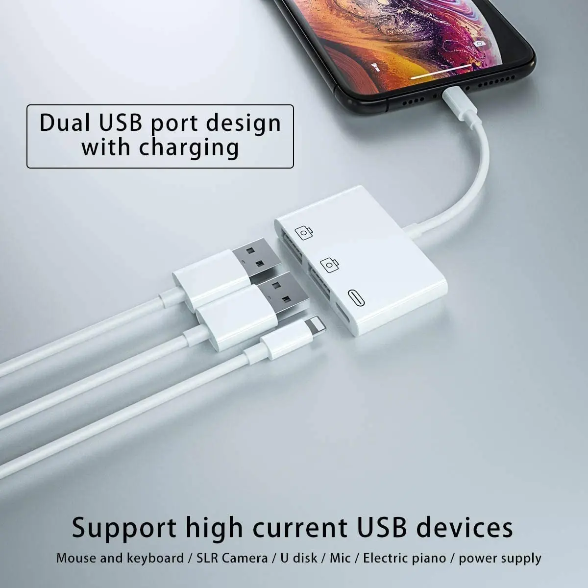 3 в 1 USB кабель для адаптера Lightning, USB OTG адаптер камеры USB Hub  устройство для чтения карт с разъемом для iPhone на bluetooth-управлении|  Alibaba.com