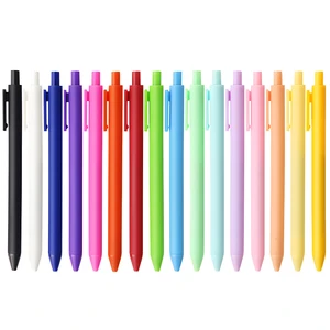 Custom Logo 1.0 Black Ink Macaron Colorful Promotional Gift Plastic Ballpoint Pen for Office Use with Personalized Design