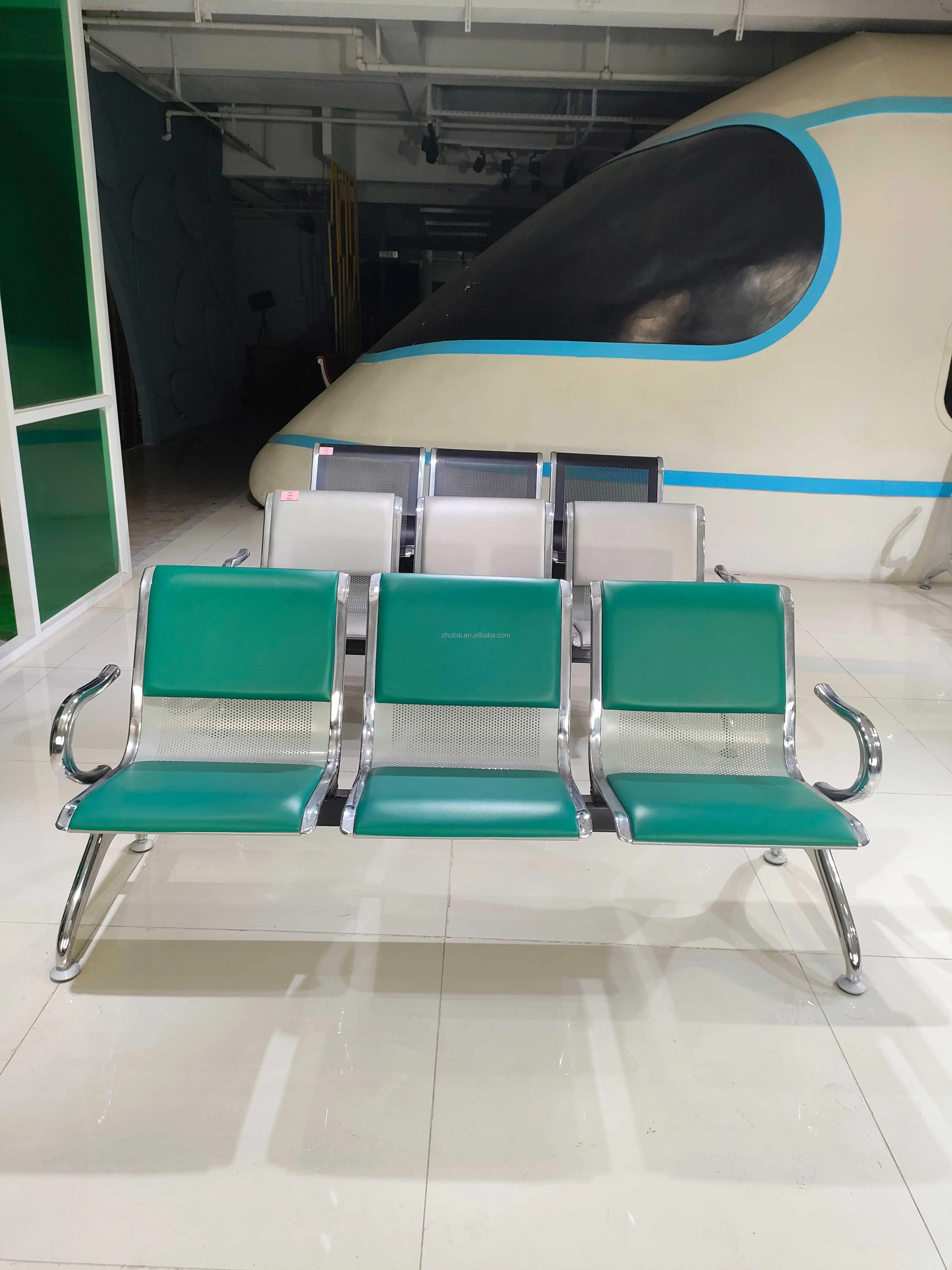 High Quality Customized Modern PU Eco-Friendly Hospital Waiting Chairs 1-Seat 3-Seat 5-Seat Options School Dining Public Office 4
