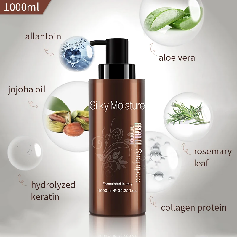 Professional Salon NUSPA Argan Oil Moisture Silky Deep Repairing Hair Shampoo and Conditioner