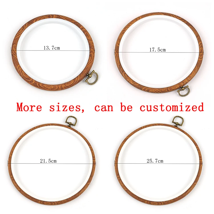 Cerceaux à Broderie En Bambou - Lot De 12, Tailles 8 à 20 Cm - Réglables, Pour Point De Croix Et Travaux Manuels