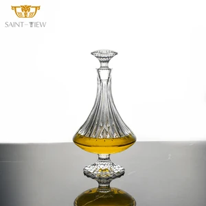 Elegant Crystal Decanter Bottle,Use for Wine and Perfume, Perfect Home Decor in Wine Cabinet