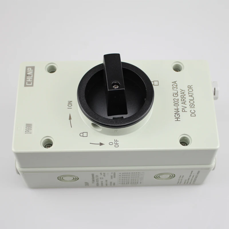 Solar PV DC Isolator Switch 2 pole 4 Pole 32A