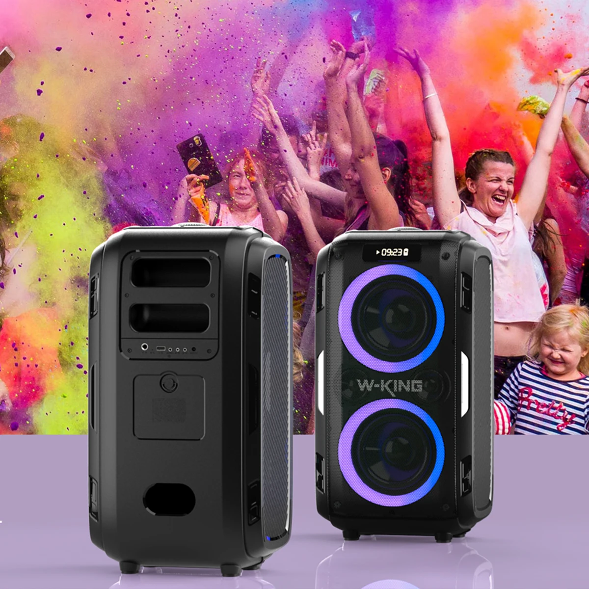 W-KING 120W Portable Bluetooth Party Speaker with Lights