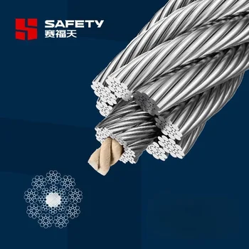 8mm 10mm 12mm 16mm 19mm 9*19s 9X19s Iwrc Steel Core Wire Rope Elevator Lift Cable 1570/1770MPa for High-Rise Elevator