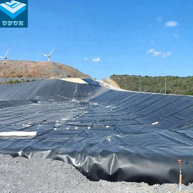 Factory Price OBOR HDPE Geomembrane  0.5mm 0.75mm 1mm Waterproof Geomembranas Dam Pond Liner