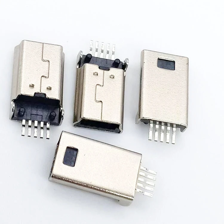 HOYATO Usb Connector Micro 5 Pin Dip Usb Connector Female Part B Type Miniature Usb Socket for Cell Phone Charging Pin Connector